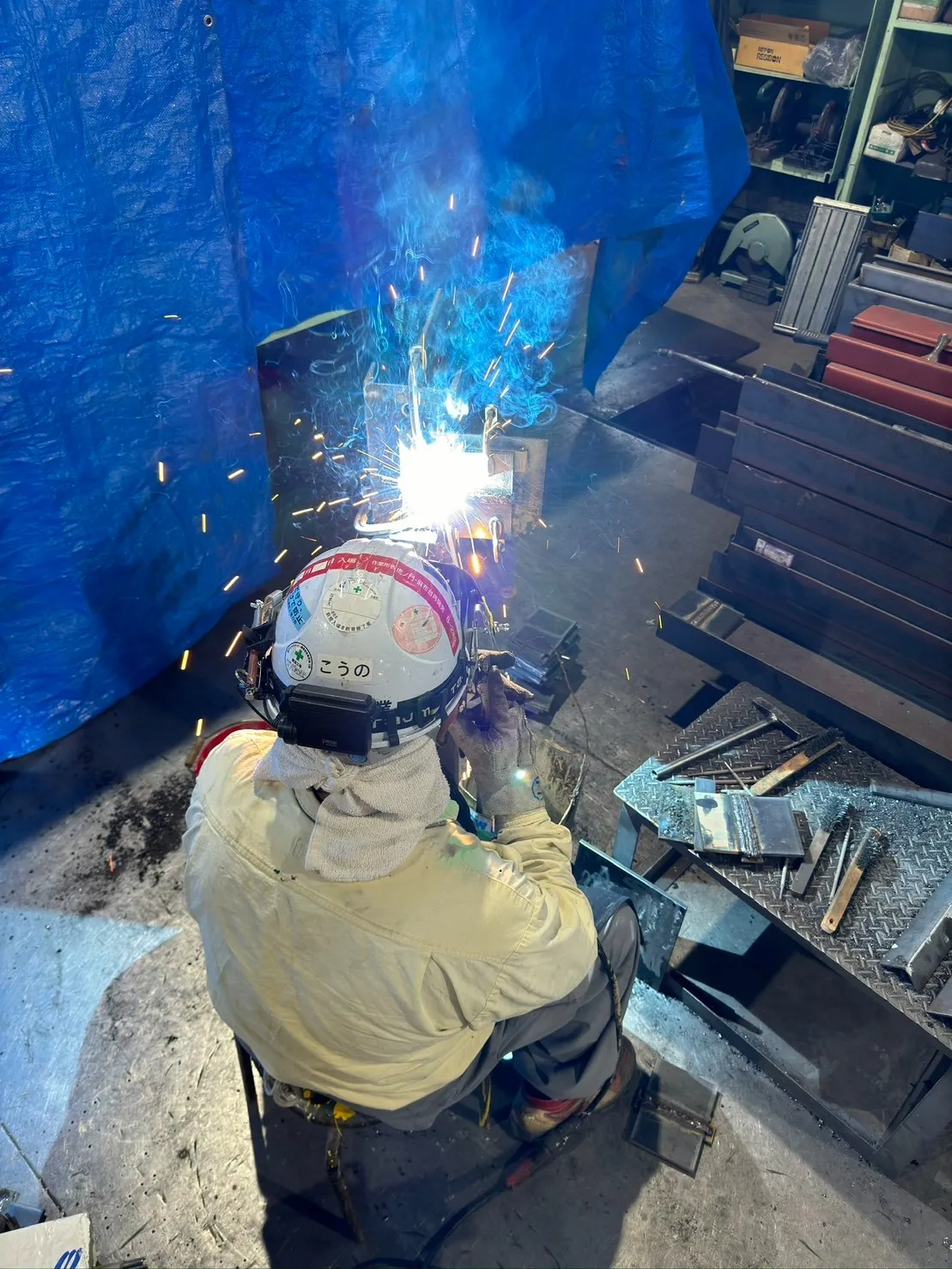 溶接試験練習風景