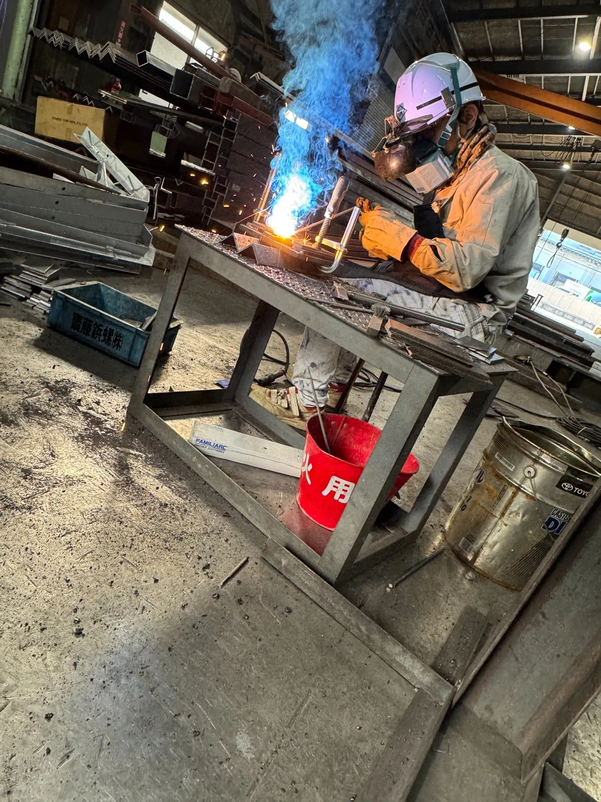 溶接試験練習風景